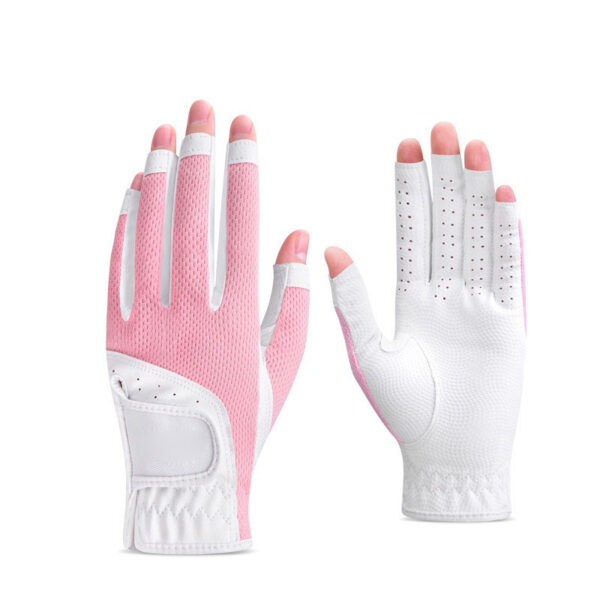 Breathable Sun Protection Golf Fingerless Gloves - Image 2