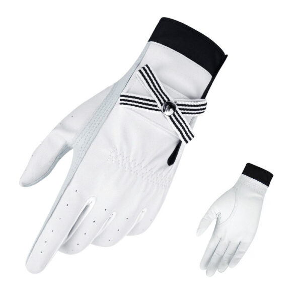 Sheepskin Velcro Leather Golf Gloves - Image 2